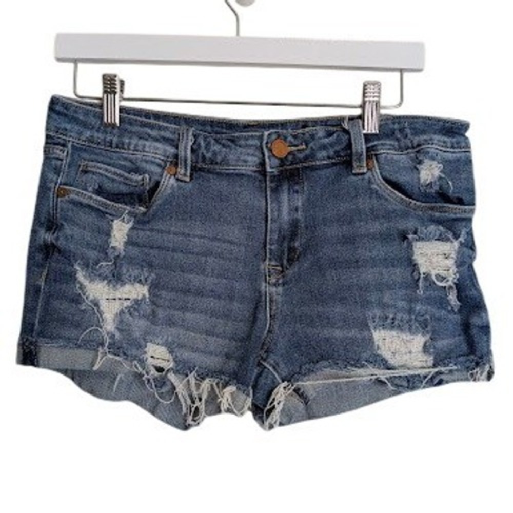 Blank NYC The Fulton Womens Jean Shorts 28 Distressed Cut‎ Off Raw Hem Summer
